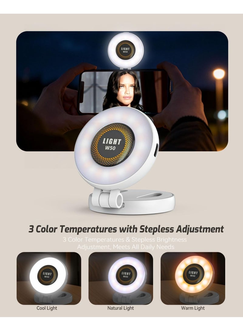 YelaJoy Magnetic Portable Selfie Light for iPhone - Phone Ring Light Rechargeable for Camera Picture Make up Photos Video Conferences LED Selfie Ring Fill Light TikTok/Zoom Calls/Video Conference - Image 2